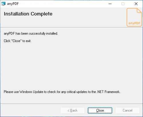 Screenshot of anyPDF
