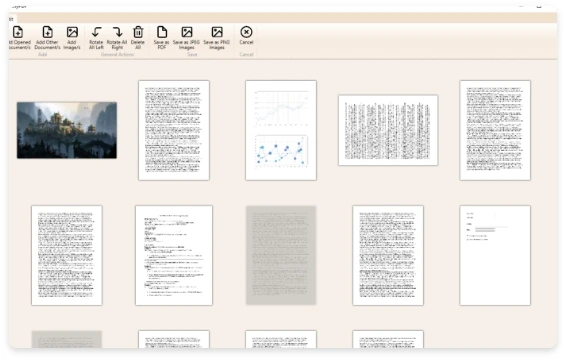 Zrzut ekranu programu anyPDF